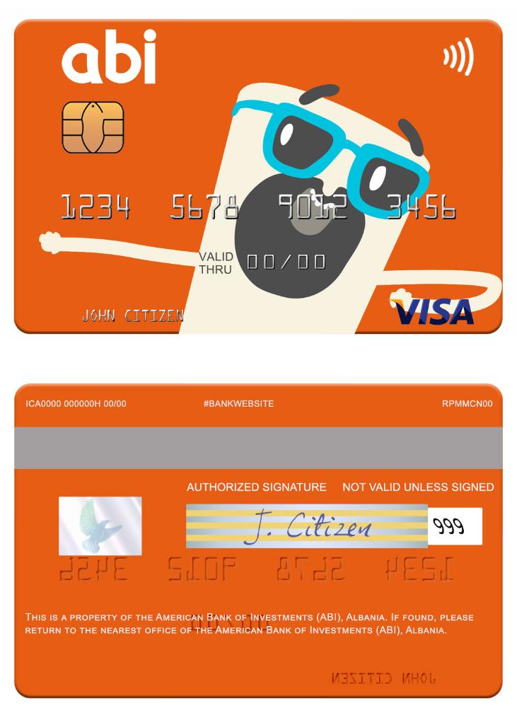 Albania American Bank of Investments (ABI) visa card
